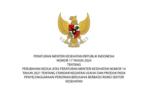 Permenkes Nomor 17 Tahun 2024 Permenkes Nomor 17 Tahun 2024