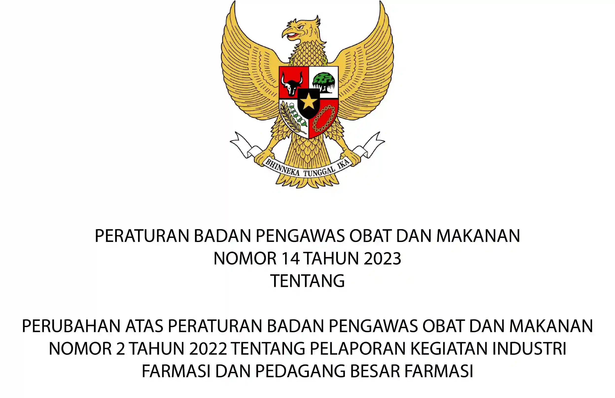 Peraturan BPOM No14 Tahun 2023
